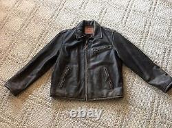 Vintage levis distressed leather motorcycle jacket size large