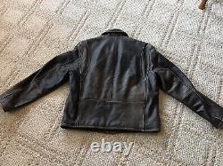 Vintage levis distressed leather motorcycle jacket size large