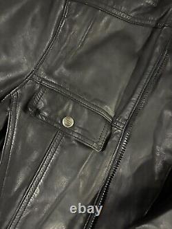 Vintage made in usa harley Davidson leather biker jacket SZ M