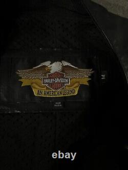 Vintage made in usa harley Davidson leather biker jacket SZ M