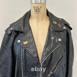 Vintage open road leather motorcycle jacket Size 38