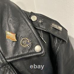 Vintage open road leather motorcycle jacket Size 38