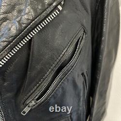 Vintage open road leather motorcycle jacket Size 38