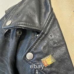 Vintage open road leather motorcycle jacket Size 38