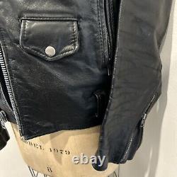 Vintage open road leather motorcycle jacket Size 38