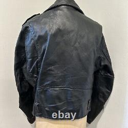 Vintage open road leather motorcycle jacket Size 38