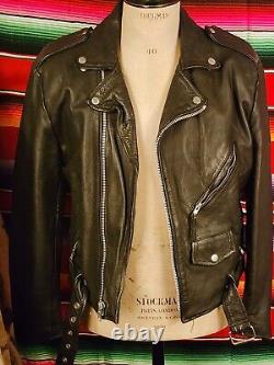 Vintage wilson leather motorcycle Jacket