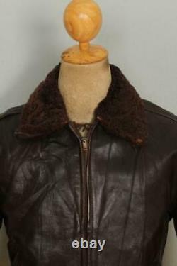 Vtg 1940s HERCULES Sears HORSEHIDE Leather Flight Motorcycle Jacket S/M