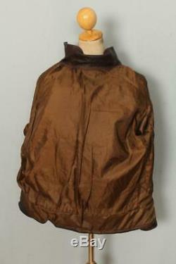 Vtg 1940s HORSEHIDE Leather Half Belt Sports Motorcycle Jacket Medium/Large
