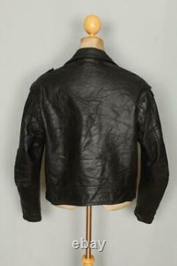 Vtg 1940s HORSEHIDE Leather Motorcycle Biker Jacket Large/XLarge