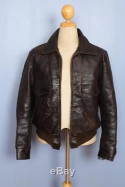 Vtg 1940s Irvin Foster HORSEHIDE Leather Flight Motorcycle Jacket Size 40