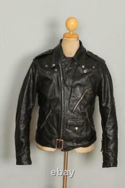 Vtg 1950s GRAIS Steerhide Leather Sports Motorcycle Jacket Size 38/40