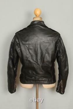 Vtg 1950s GRAIS Steerhide Leather Sports Motorcycle Jacket Size 38/40