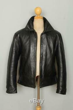 Vtg 1950s KENSINGTON Horsehide Leather Sports Motorcycle Jacket Medium/Large
