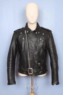 Vtg 1970s SCHOTT PERFECTO 618 STEERHIDE Leather Motorcycle Biker Jacket S/M