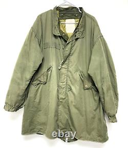 Vtg 1972 Military M65 Extreme Cold Weather Fishtail Army Field Jacket Parka 2XL