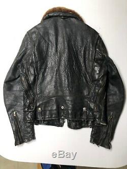 Vtg 50s 60s Buco Horsehide Motorcycle Jacket Size 38 D Pocket Small