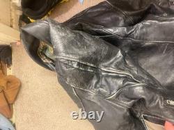 Vtg 50s 60s Mens M Grais Horsehide Leather Pocket Motorcycle Biker Jacket