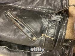 Vtg 50s 60s Mens M Grais Horsehide Leather Pocket Motorcycle Biker Jacket