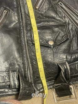 Vtg 50s 60s Mens M Grais Horsehide Leather Pocket Motorcycle Biker Jacket