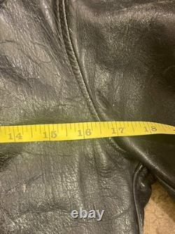 Vtg 50s 60s Mens M Grais Horsehide Leather Pocket Motorcycle Biker Jacket