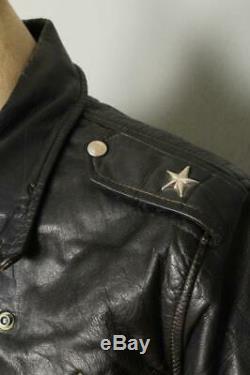 Vtg 50s DURABLE'One Star' HORSEHIDE Leather Motorcycle Biker Jacket S/M