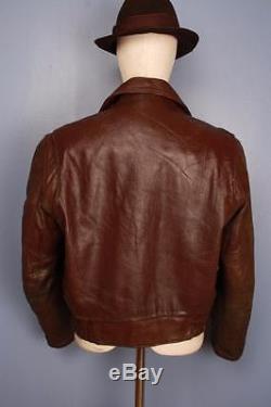 Vtg 50s WINDWARD HORSEHIDE Leather Motorcycle Sports Jacket Large