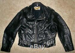 Vtg 60's SCHOTT Perfecto ONE STAR Steerhide LEATHER Motorcycle JACKET 46 XL USA