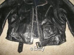 Vtg 60's SCHOTT Perfecto ONE STAR Steerhide LEATHER Motorcycle JACKET 46 XL USA