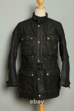 Vtg 70s BELSTAFF Trialmaster Professional Motorcycle WAXED Jacket S/M