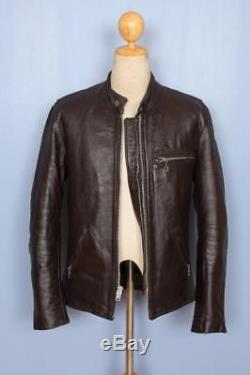 Vtg 70s VANSON ASSOCIATES Cafe Racer Leather Motorcycle Biker Jacket Medium