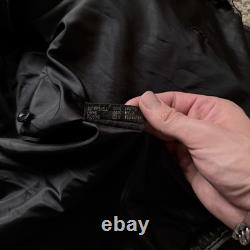 Vtg 90's Black BULLHIDE Motorcycle LEATHER JACKET Size L