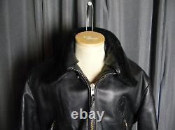 Vtg Al's Leather Jackets Ventura Ca CHP Highway Patrol Motorcycle Jacket 44L