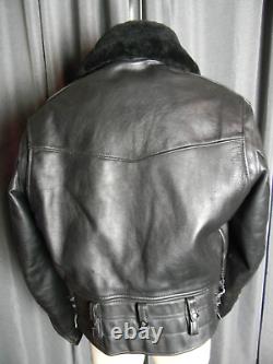 Vtg Al's Leather Jackets Ventura Ca CHP Highway Patrol Motorcycle Jacket 44L
