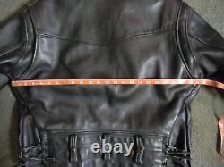 Vtg Al's Leather Jackets Ventura Ca CHP Highway Patrol Motorcycle Jacket 44L