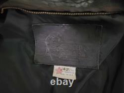 Vtg Branded Garments USA Black Leather Double Moto Classic Biker Jacket Men's 42 Vtg Branded Garments USA Black Leather Double Moto Classic Biker Jacket Men's 42