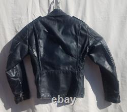Vtg Brooks Leather Biker Motorcycle Jacket size 36