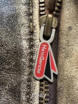 Vtg Distressed Hein Gericke Leather Motorcycle Jacket Multi Sleeve Length