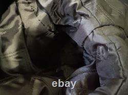 Vtg GAP Mens Black Leather Bomber Jacket Medium M Heavy Weight Quilted Lining