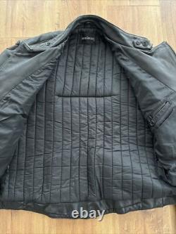 Vtg HARLEY DAVIDSON Black Leather Motorcycle Biker Padded JACKET Coat Mens 44