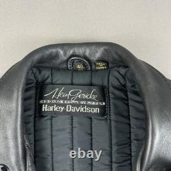 Vtg Harley Davidson Leather Jacket Men 40 Hein Gericke Padded Motorcycle Coat