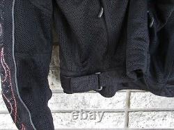 Vtg Harley Davidson Riding Jacket Men's Size Large Black Perforated Polyester