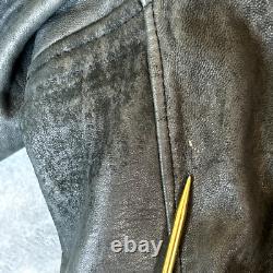 Vtg Johnson Leather Jacket M 42 Bomber Motorcycle San Francisco Distressed USA