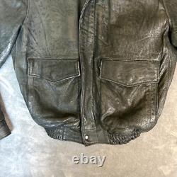 Vtg Johnson Leather Jacket M 42 Bomber Motorcycle San Francisco Distressed USA