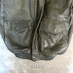 Vtg Johnson Leather Jacket M 42 Bomber Motorcycle San Francisco Distressed USA