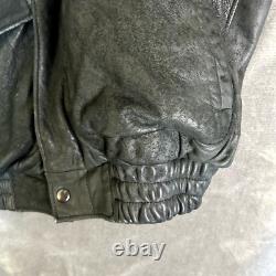 Vtg Johnson Leather Jacket M 42 Bomber Motorcycle San Francisco Distressed USA