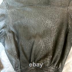 Vtg Johnson Leather Jacket M 42 Bomber Motorcycle San Francisco Distressed USA