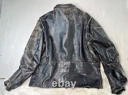 Vtg Kehoe Jacket 60s Steerhide Black Leather Jacket Motorcycle Racer 23 YKK