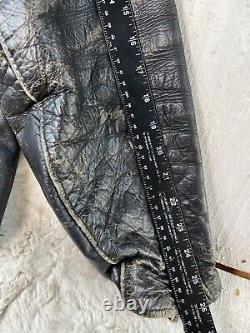 Vtg Kehoe Jacket 60s Steerhide Black Leather Jacket Motorcycle Racer 23 YKK