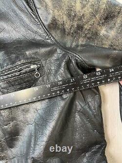 Vtg Kehoe Jacket 60s Steerhide Black Leather Jacket Motorcycle Racer 23 YKK
